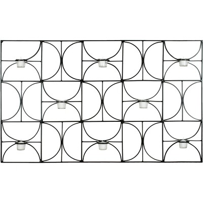 Semi-Circle Votive Wall Décor - Black - Safavieh