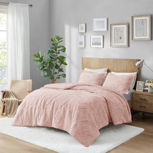 Shop Aurora Traditional Cotton Reversible Comforter Set Blush, Comforters  & Blankets