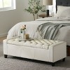 CAVINAS Rectangular Pull-Open Top Ottoman Bench with Storage,Button Tufted Wooden Ottoman for Living Room,Bedroom - 2 of 4