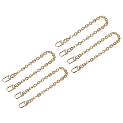 Unique Bargains Iron Flat Handbag DIY Accessories Purse Chain Straps 4 Pcs