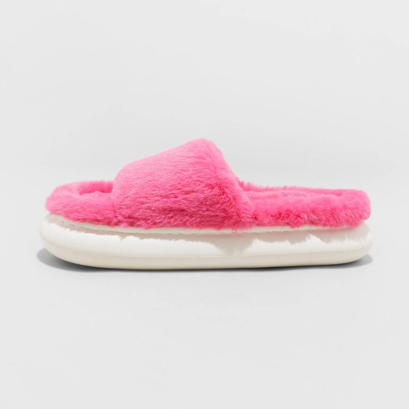 Kids' Tasha Platform Slide Slippers - art class™ Hot Pink, 2 of 5