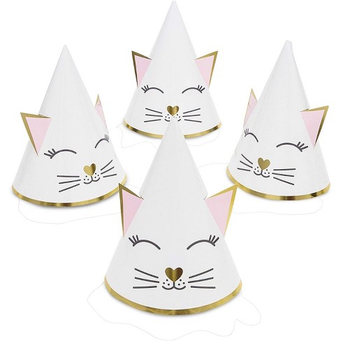 8 Purrfect Kitten Cat Kitty Children's Birthday Party Favours Tiaras Hats 