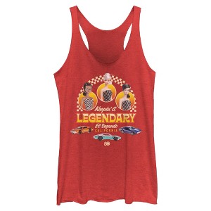 Womens Mattel Hot Wheels and Barbie Keeping It Legendary Racerback Tank - 1 of 4