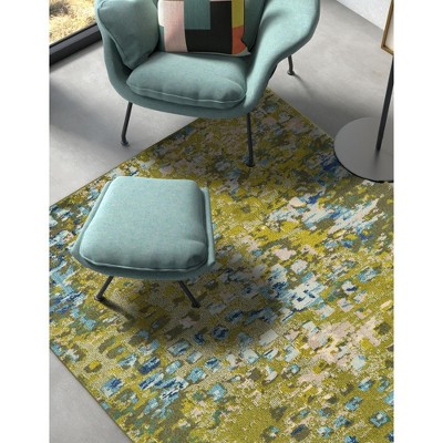Jardin 9x12 Green and Blue Abstract Area Rug