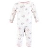 Hudson Baby Infant Girls Cotton Coveralls, Pink Gray Elephant - 4 of 4