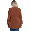 24seven Comfort Apparel Womens Long Bell Sleeve High Low Plus Size Tunic Top - 3 of 4