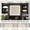 AMERLIFE 42'' Farmhouse Makeup Vanity Desk with Sliding Mirror and Lights - 4 of 4
