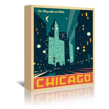 Americanflat Vintage Architecture Chicago Modern Magnificent Mile By Anderson Design Group Unframed Canvas Wall Art