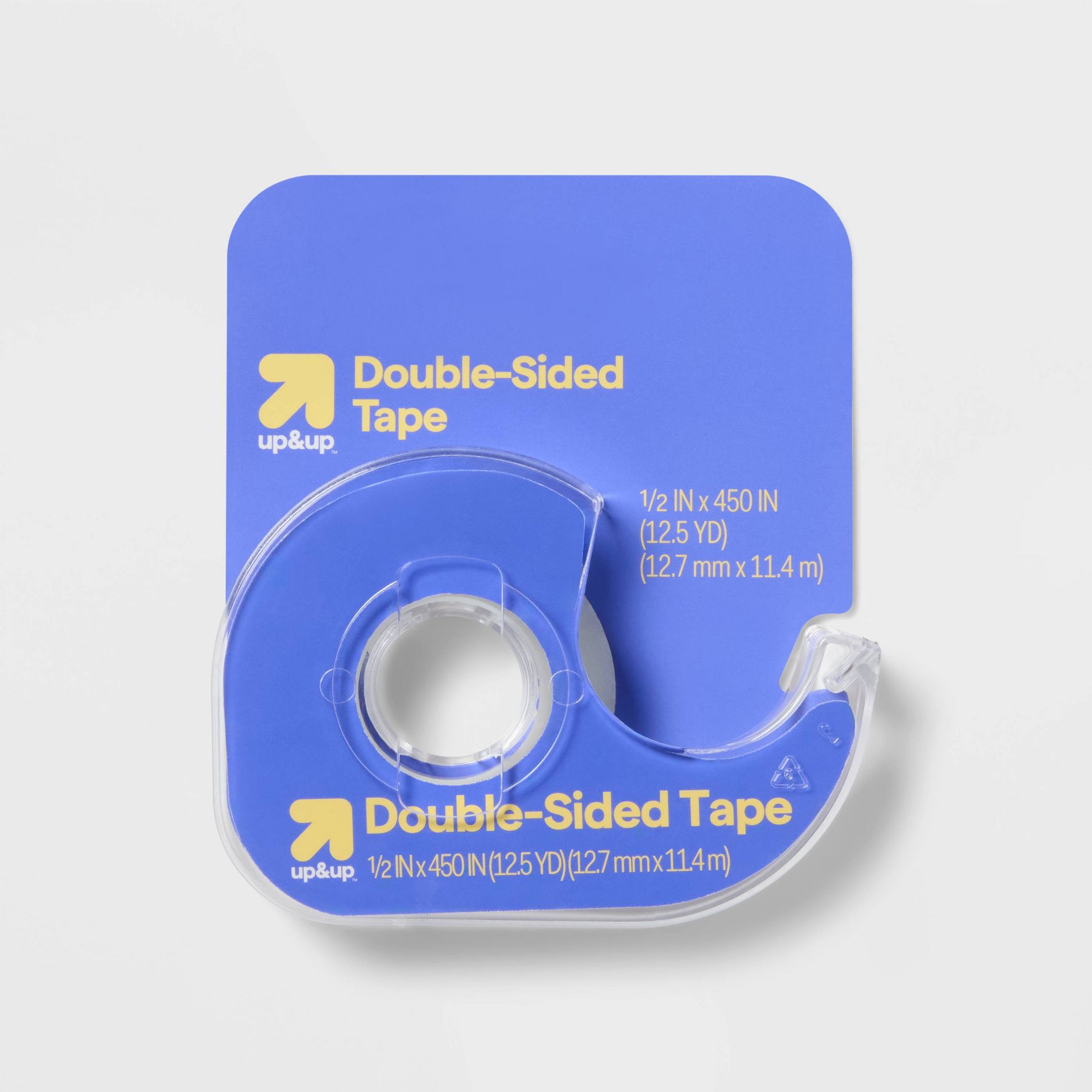 Double-Sided Tape - up&up™: Clear Plastic, 450" Length, 0.50" Width, Art & Office Use