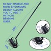SEVOBAL Wheelbarrows and Lawn Carts Rolling Manual Lawn Aerator with Handle for Lawns Yards Gardens, Black, 17"*8"*60" - 3 of 4