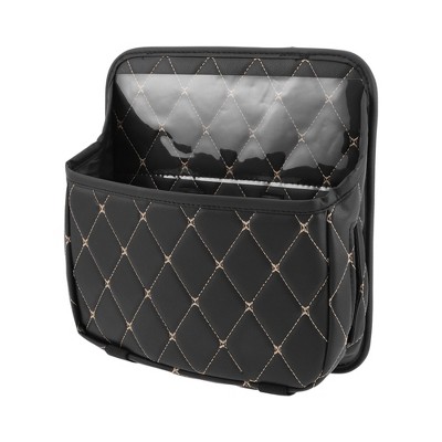 Unique Bargains Car Trash Can Foldable Portable Front Rear Seats Trash Bin 1 Pc