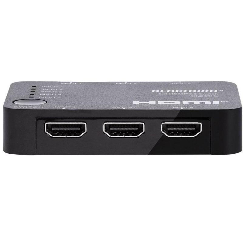 Monoprice Blackbird 4K 5x1 HDMI 2.0 Switch, HDR, HDR10, 18G, HDCP 2.2, Dolby Vision, 4K@60Hz, Hybrid Log-Gamma, 5 Inputs 1 Output, With IR Controler, 2 of 7