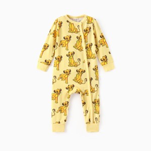 PATPAT Disney Lion King Infant Baby Boy Bamboo Simba Leopard Print Cute Jumpsuit Romper - 1 of 4