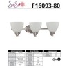 Sunset Lighting Preston 3-Light Wall Sconce 100W Opal Etched Glass, Bright Satin Nickel Finish - 2 of 3