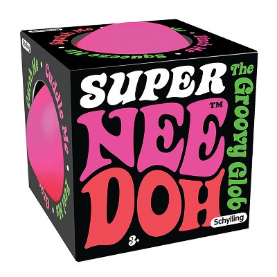 Super NeeDoh The Groovy Glob! Squishy, Squeezy, Stretchy Stress Ball - Colors Vary