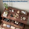 TackView 4 Drawer Farmhouse Dresser for Bedroom, 34.6''Tall Chest of Drawers with Metal Handles, Rustic Wooden Dresser for Living Room, Hallway - 2 of 4