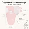 KeaBabies 3pk Organic Baby Swaddle Sleep Sacks, Newborn Baby Swaddles Wrap 0-3 Months, Ergonomic Wearable Swaddle Blanket - 2 of 4