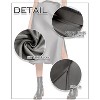 Women's Satin Midi Skirt - High Waist Slit Design with Comfortable Elastic Waistband Grey - 4 of 4