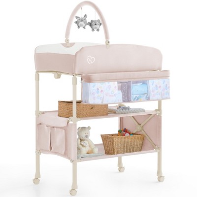 BabyBond Portable Baby Changing Table Height Adjustable Waterproof Diaper Changing Station