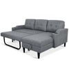 74.8" Convertible L-Shaped Sectional Sofa Bed with Storage Chaise - 3 of 4
