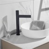 Yukimo Waterfall Spout Single Handle Bathroom Vessel Sink Faucet Solid Brass in Matte Black - 3 of 4