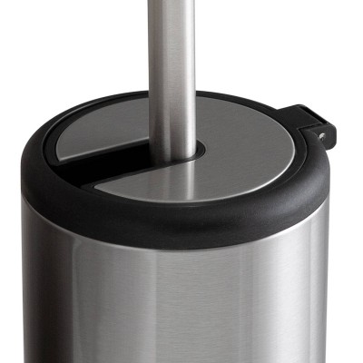 Stainless Steel Self-Closing Lid Toilet Brush and Holder