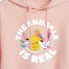 Women's - Pokémon - The Snuggle Is Real Pikachu And Sylveon Cropped Graphic Hoodie - 2 of 3