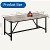 Homhougo Dining Table for 8 People, 71-inch Rectangular Wood Kitchen Table with Strong Metal Frame, Industrial Large Long Dining Room Table - 2 of 4