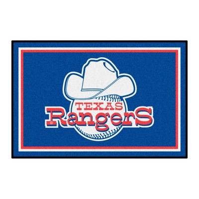 MLB Texas Rangers 4'x6' 1972 Retro Collection Plush Area Rug