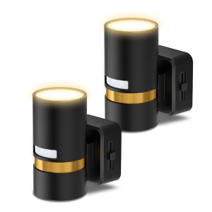 YANSUN LED Motion Sensor Night Light, 3000K Dimmable Plug-In for Bedroom, Hallway, Bathroom, 2-Pack - 1 of 1