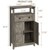 Farmhouse Storage Cabinet with Barn Doors and Drawers - 2 of 4