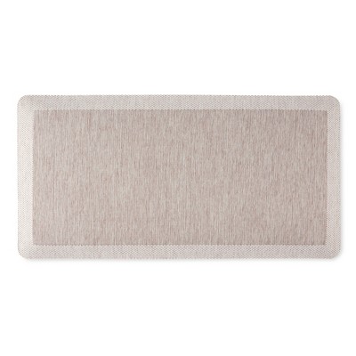 Martha Stewart Mira Modern Heathered Anti-Fatigue Air-Infused Kitchen Mat, Coffee Brown, 19.6x39