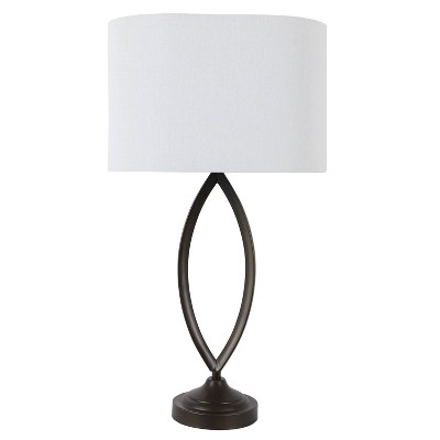 27" Sculpted Table Lamp Bronze - Decor Therapy
