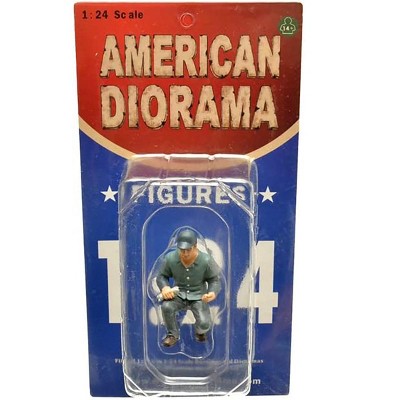 Mechanic Lucas Figure For 1:24 Diecast Model Cars by American Diorama