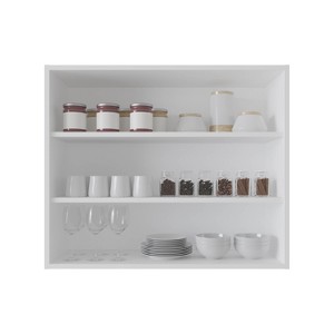 Wall Shelf 30" H, 3 Shelves, White - 1 of 4