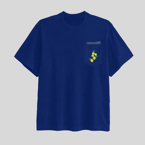 Мужские футболки Mad Engine Men's Lemon Short Sleeve Graphic T-Shirt - Navy Blue XXL