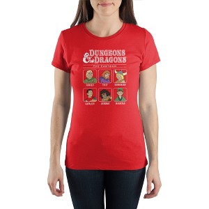 Juniors Red Dungeons & Dragons Anime Cartoon Graphic Tee - 1 of 1