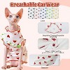 Heart Pattern Sphynx Hairless Cats Shirt, Breathable Cat Wear Cute Sweater Adorable Hairless Cat's Clothes Vest, Kitten T-Shirts with Perlin Sleeves - 3 of 4
