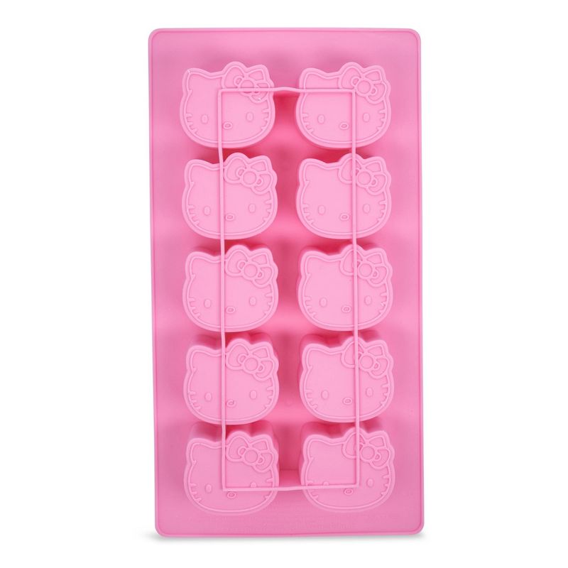 Silver Buffalo Sanrio Hello Kitty Silicone Mold Ice Cube Tray | Makes 10 Cubes, 2 of 9