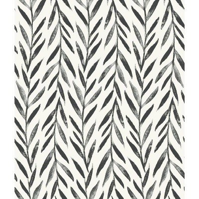 RoomMates Willow Magnolia Home Wallpaper Black