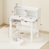 Costway Computer Desk with Power Outlets and USB Ports & Type-C Hutch Open Shelf Drawer Black/White - 3 of 4