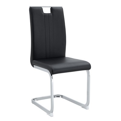 Dolonm 4-Pack  PU Bow-Back Dining Chairs – Modern Minimalist Design, Non-Slip Feet & Ergonomic Support, 15.7"x20.5"x39"