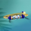 Ross-Simons Italian Blue Murano Glass Floral Bead Wrap Bracelet Size - 3 of 4
