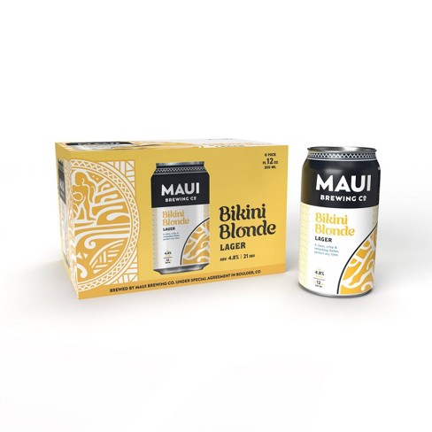 Maui Bikini Blonde Lager Beer - 6pk/12 Fl Oz Cans : Target