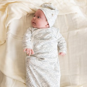 Organic Kimono Infant Sleep Gown - Waves - 1 of 4