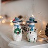Pavilion Gift Company - New Year - 6" Snowman with String Lights - Decorative Objects - 3 of 4