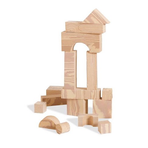 Jumbo Foam Wooden Blocks - 32 Piece Set