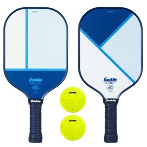 Franklin Sports 2 Player Ploy Paddle with Ball Set - Blue/Light Blue - 1 of 4