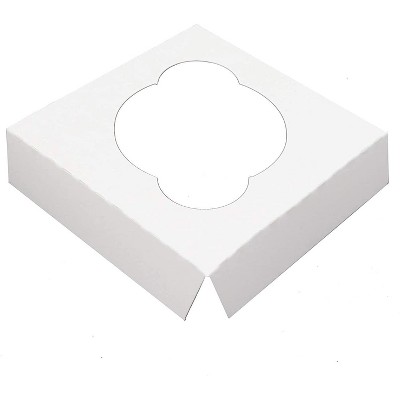 O'Creme Insert Only with White Top and Bottom for Holding 1 Cupcake in a 4 Inch x 4 Inch Cake Box - Pack of 200