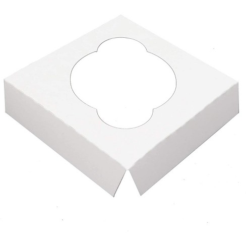 O'Creme Insert Only with White Top and Bottom for Holding 1 Cupcake in a 4 Inch x 4 Inch Cake Box - Pack of 200 - image 1 of 4